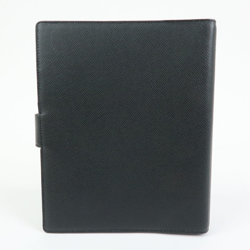 Louis Vuitton Ring Agenda Cover Taiga Leather Gray Bag