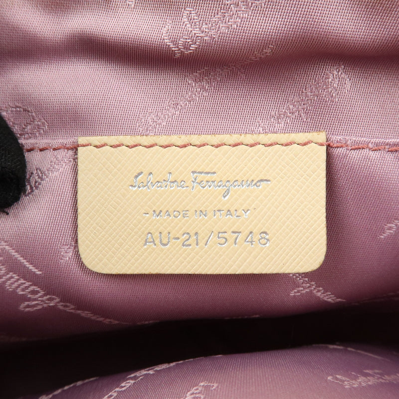 Salvatore Ferragamo Gancini Suede Beige Bag