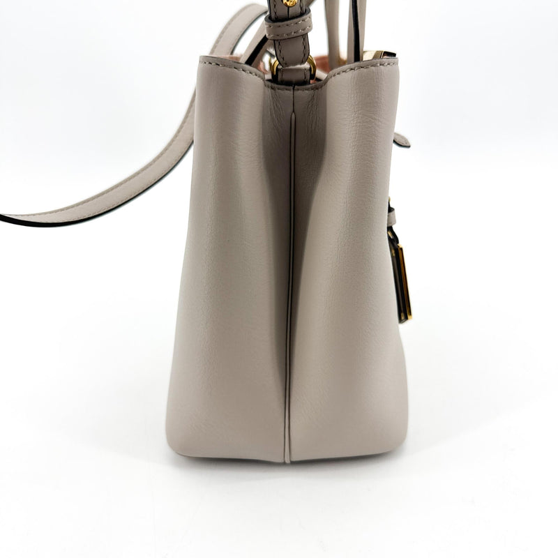 Fendi 2jours Leather Gray Bag