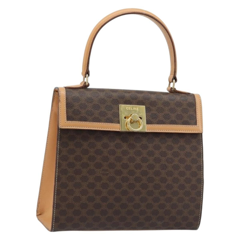 Celine Handbag Canvas Brown Bag