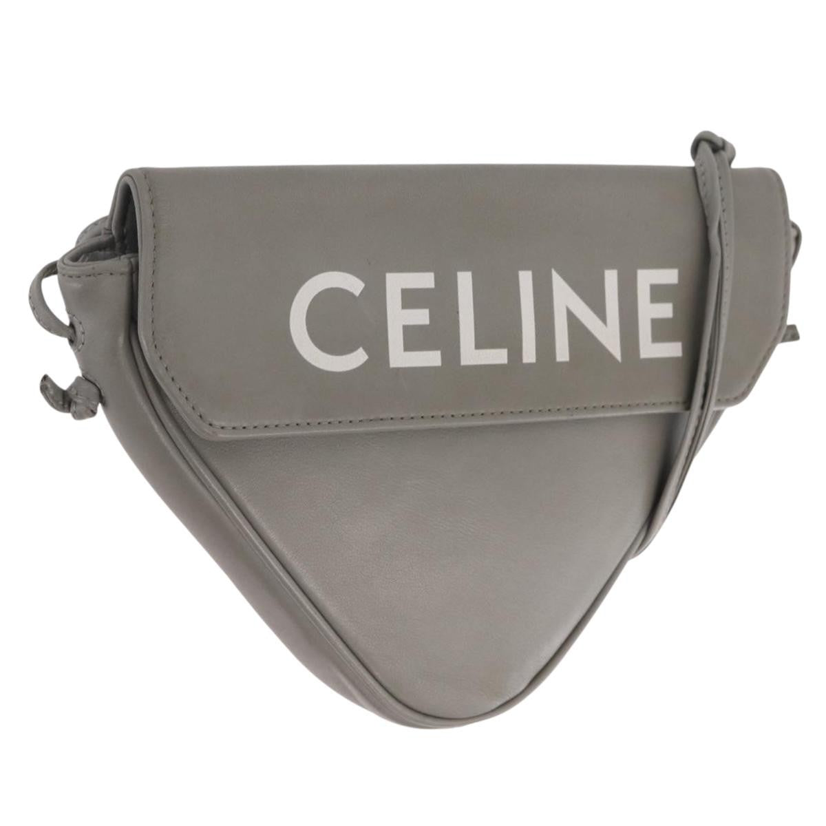 Celine Triangle Leather Gray Bag