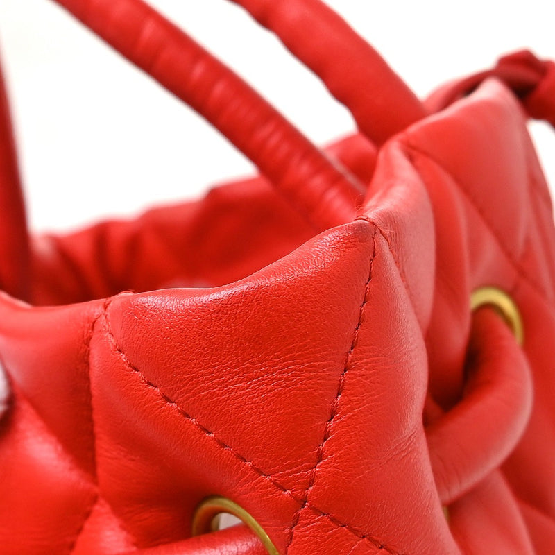 Balenciaga Touch B. Bucket Quilted Leather Red Bag