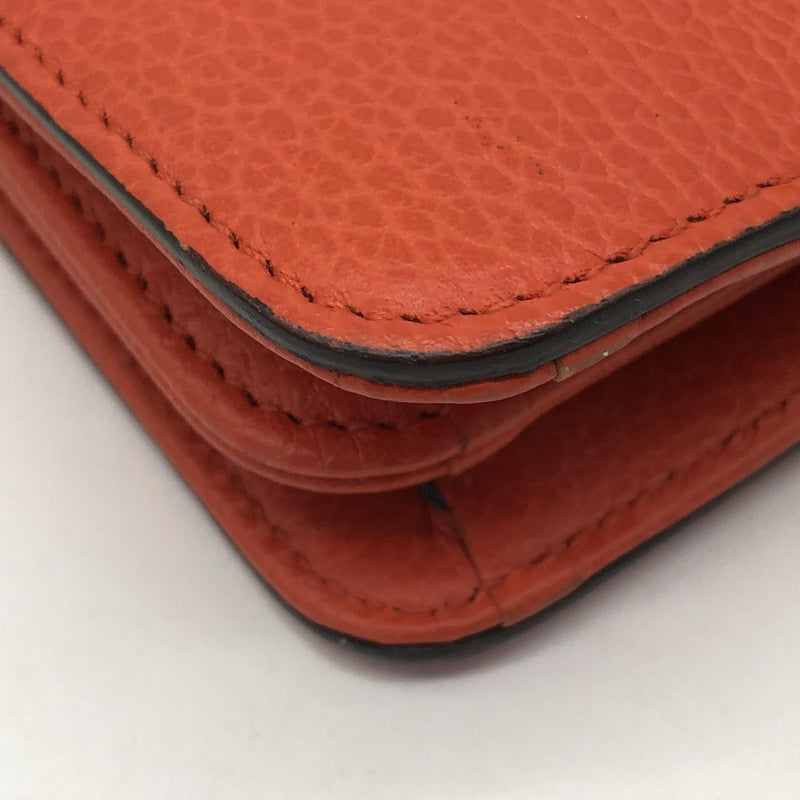 Gucci Interlocking Chain Leather Orange Bag