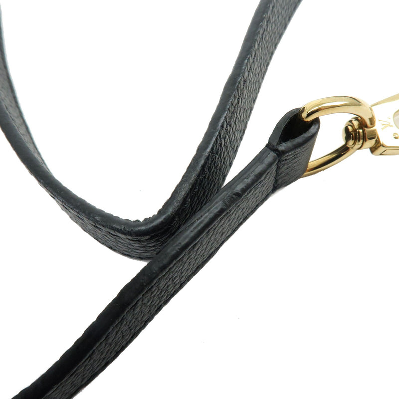 Louis Vuitton Double V Calfskin With Monogram Canvas Black Leather Bag