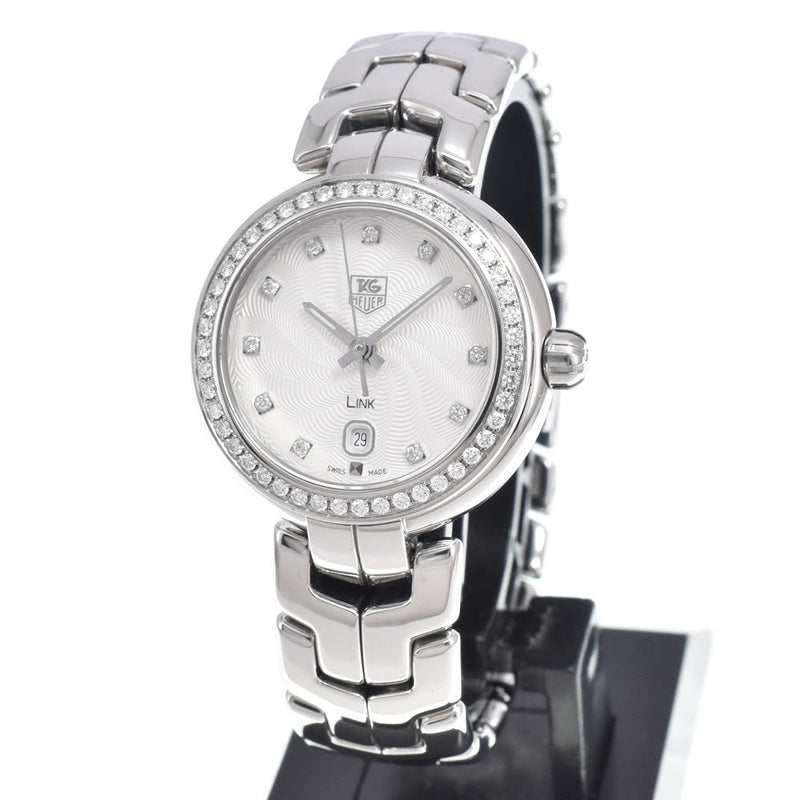 Tag Heuer Link Quartz Stainless Steel With Diamond Bezel And Markers Watches