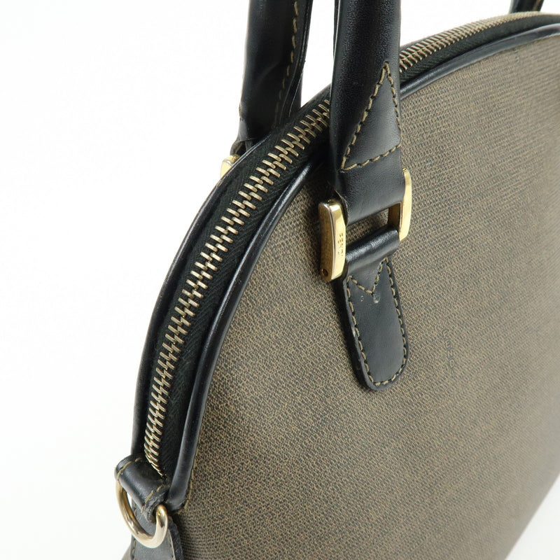 Fendi Vintage Dome Satchel Leather Brown