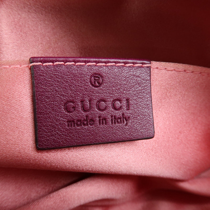 Gucci Gg Marmont Belt Matelasse Velvet Purple Bag