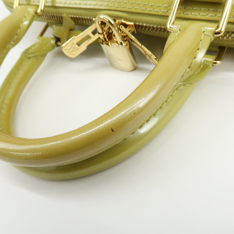 Louis Vuitton Alma Monogram Vernis Green Patent_leather Bag