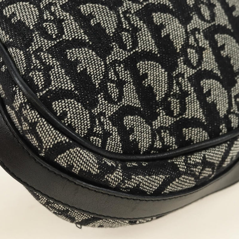 Christian Dior Vintage Cd Flap Messenger Diorissimo Canvas Black