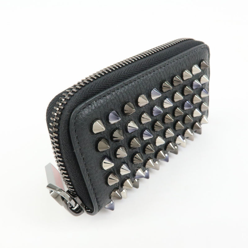 Christian Louboutin Panettone Coin Purse Spiked Leather Black Accessory