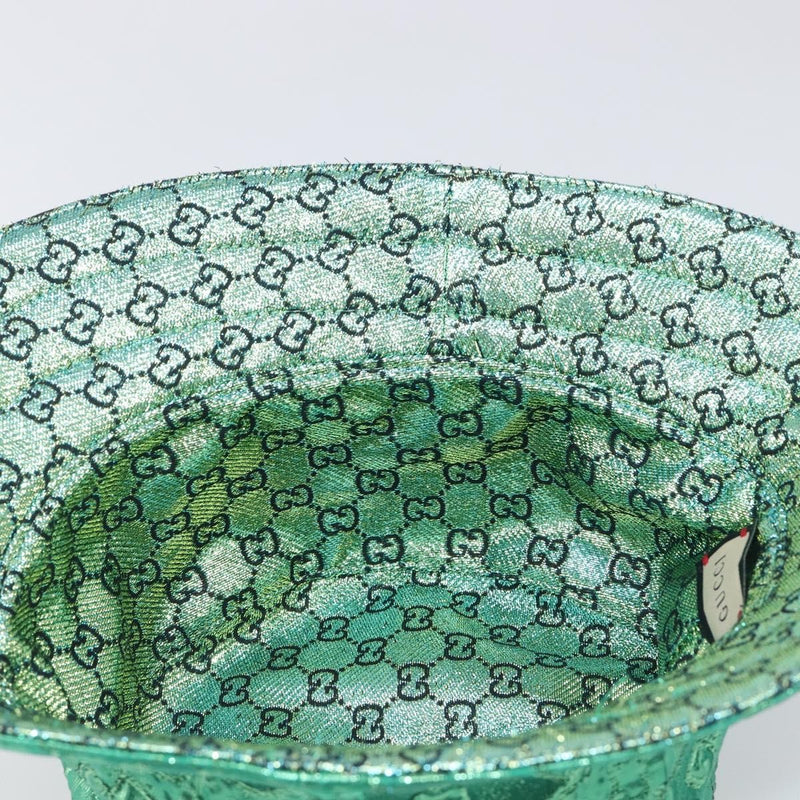 Gucci Reversible Bucket Hat Multicolor Gg Canvas Green Cotton
