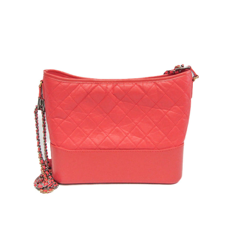 Chanel Gabrielle Hobo Quilted Aged Calfskin Red Leather