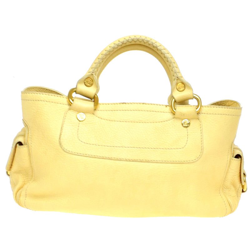 Celine Boogie Satchel Leather Yellow