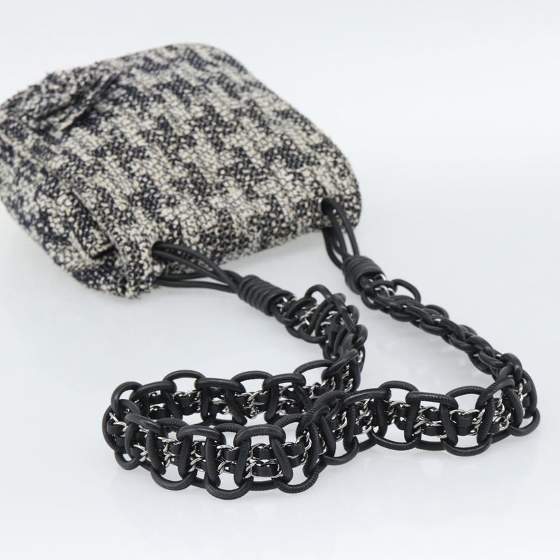 Chanel Camellia Messenger Tweed Black