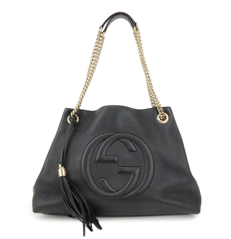 Gucci Soho Chain Strap Leather Black Bag