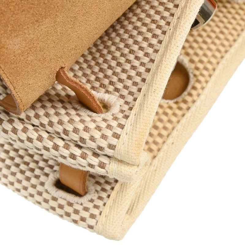 Hermes Herbag Toile And Leather Beige Canvas Bag