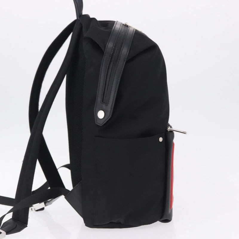 Fendi Fiend Nylon With Printed Leather Black Bag