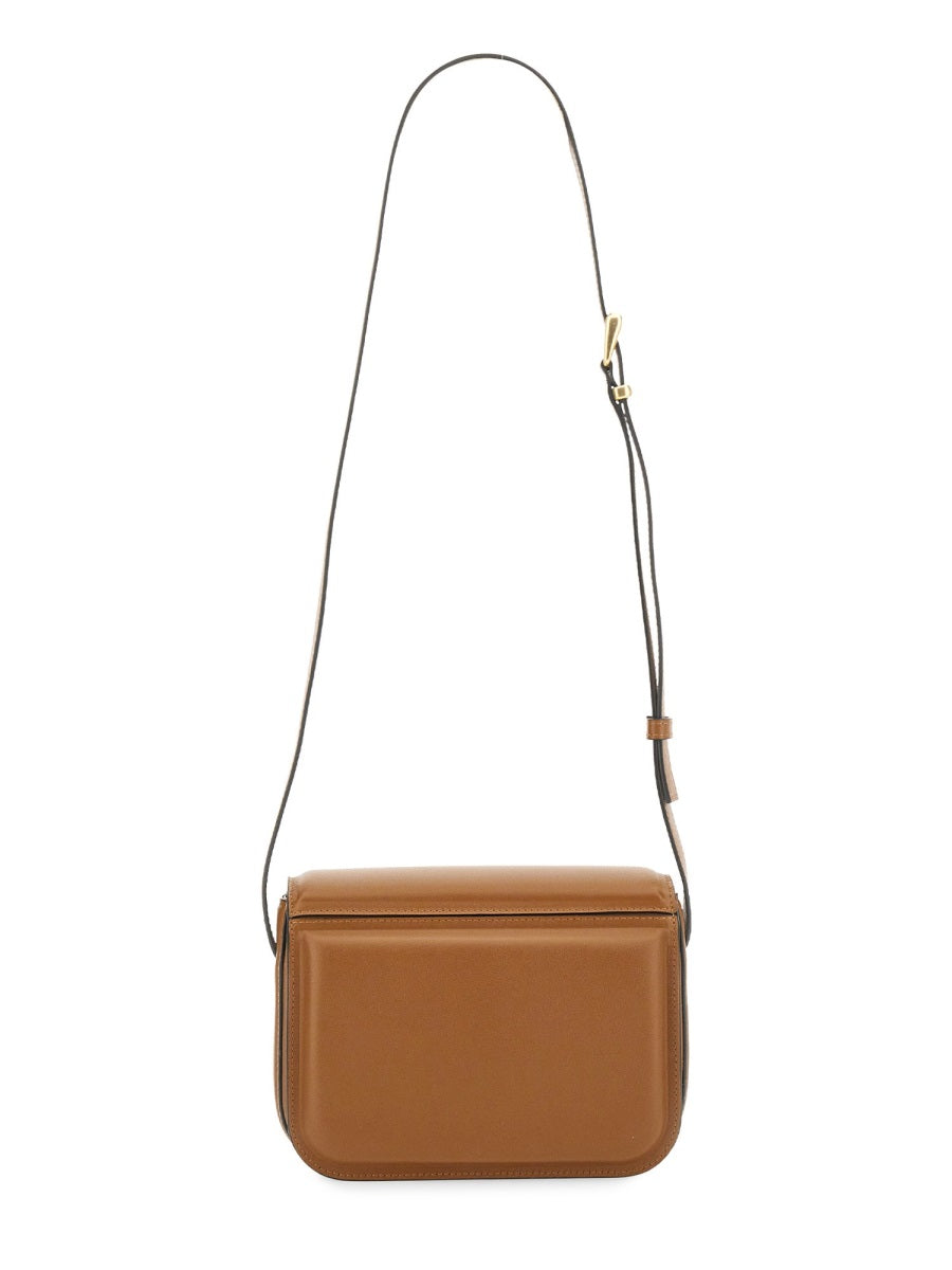 Wandler Medium Oscar Trunk Shoulder Bag — Brown Leather