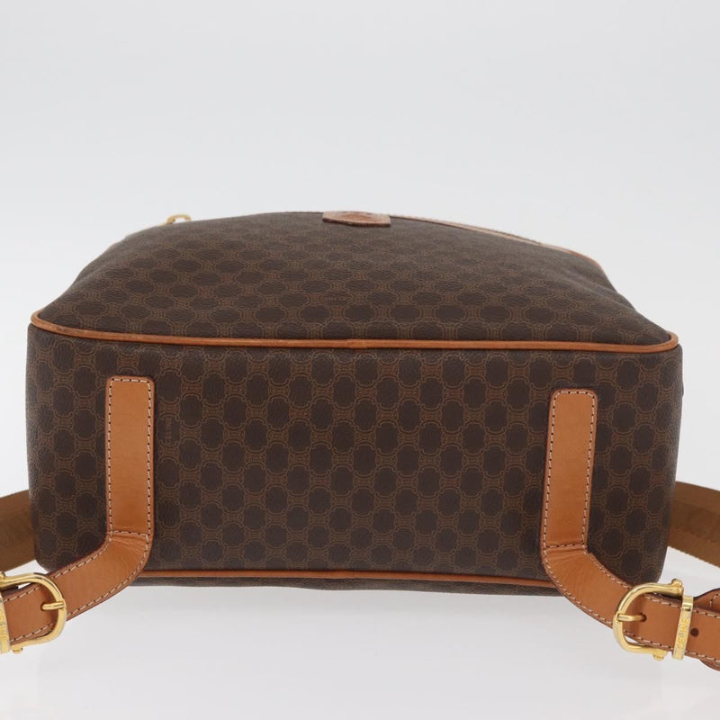 Celine Backpack Leather Brown Canvas
