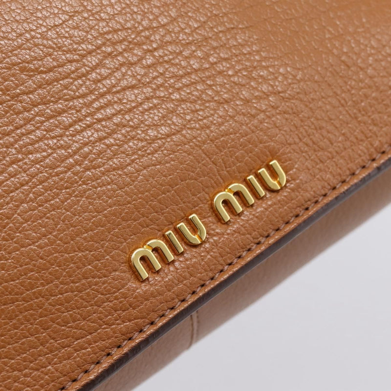 Miu Miu Madras Convertible Lock Leather Brown Bag