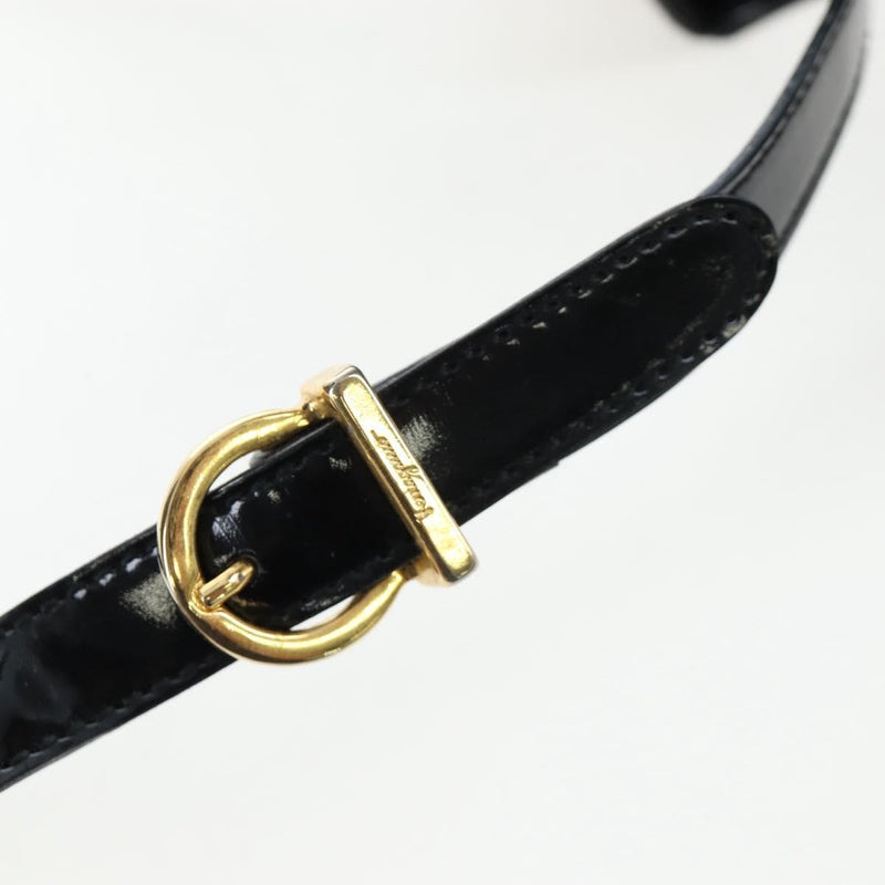Salvatore Ferragamo Vala Patent Leather Black Patent_leather Bag