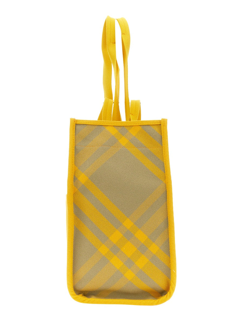 Burberry Cotton Shopper Tote Bag — Yellow