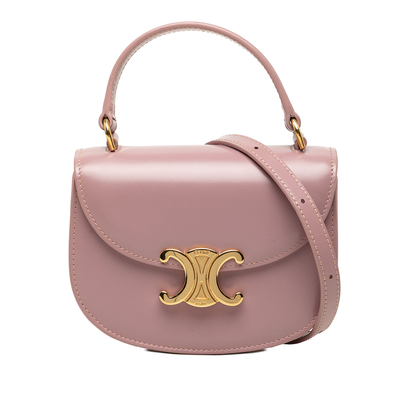 Mini Shiny Calfskin Besace Clea Satchel - Image 1