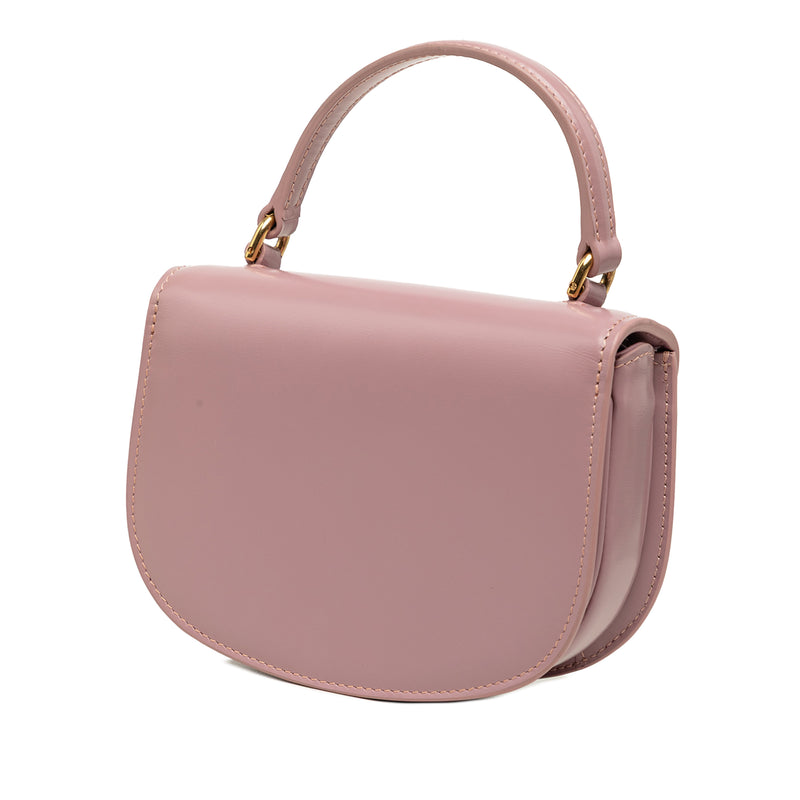 Mini Shiny Calfskin Besace Clea Satchel - Image 2