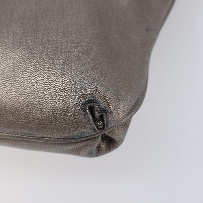 Salvatore Ferragamo Gancini Leather Gold Bag