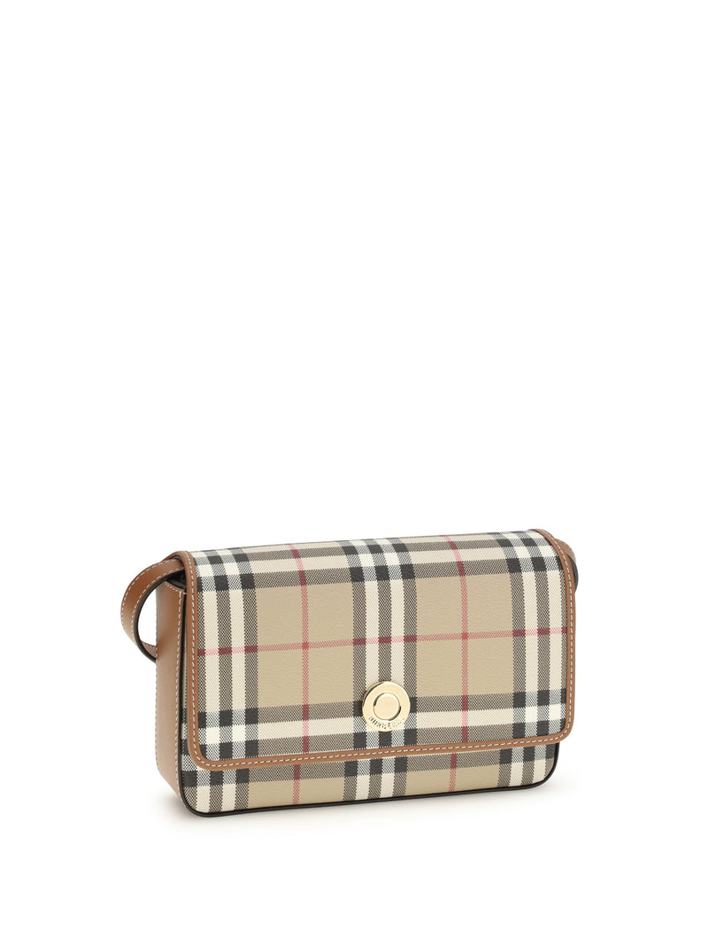 Burberry Vintage Check Shoulder Bag — Brown Thermoplastic Polyurethane