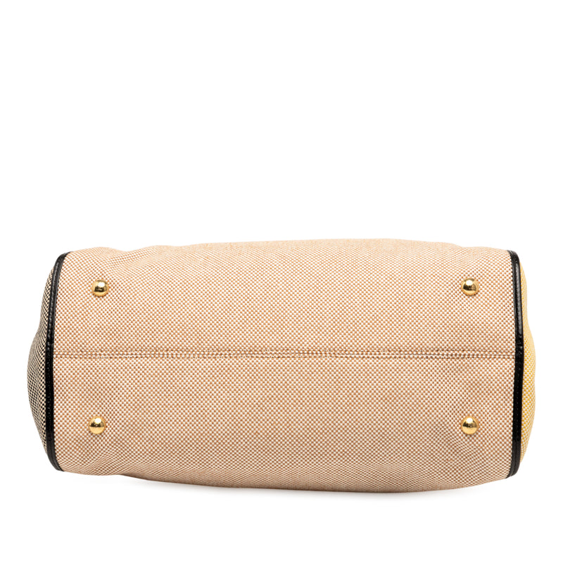 Small Canvas Colorblock Chameleon Satchel - Image 3