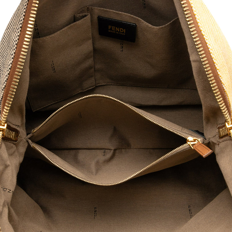 Small Canvas Colorblock Chameleon Satchel - Image 4