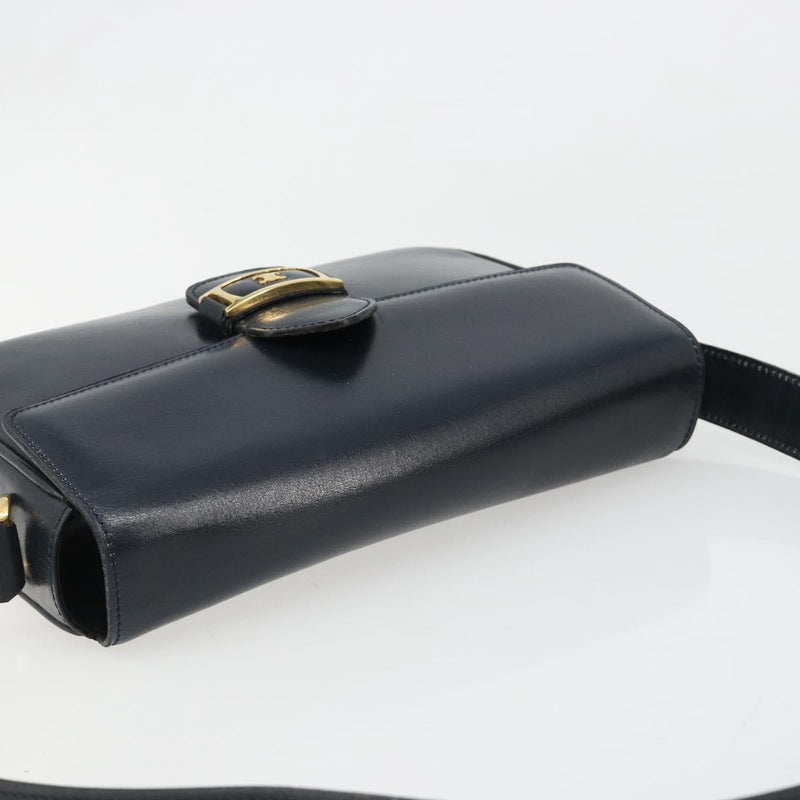 Celine Shoulder Leather Navy Bag