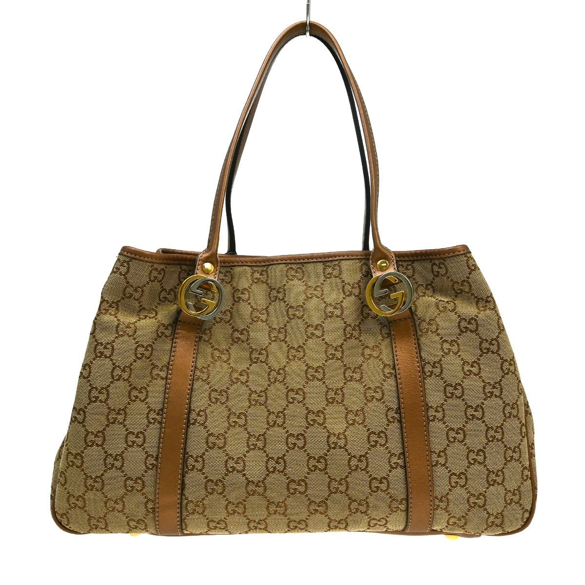 Gucci Twins Gg Canvas With Leather Beige Bag