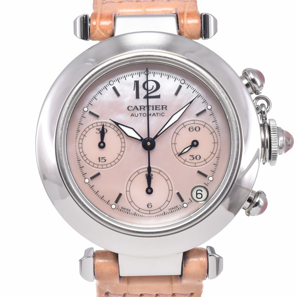 Cartier Pasha C Automatic Leather And Steel Watches