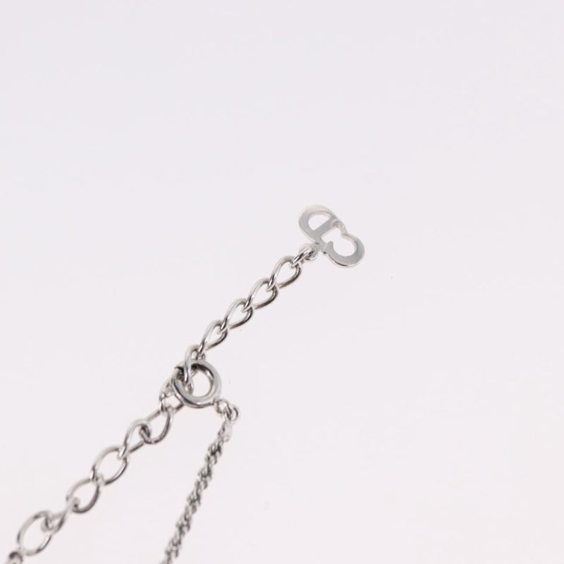 Christian Dior Vintage Circle Pendant Metal Silver Bijoux