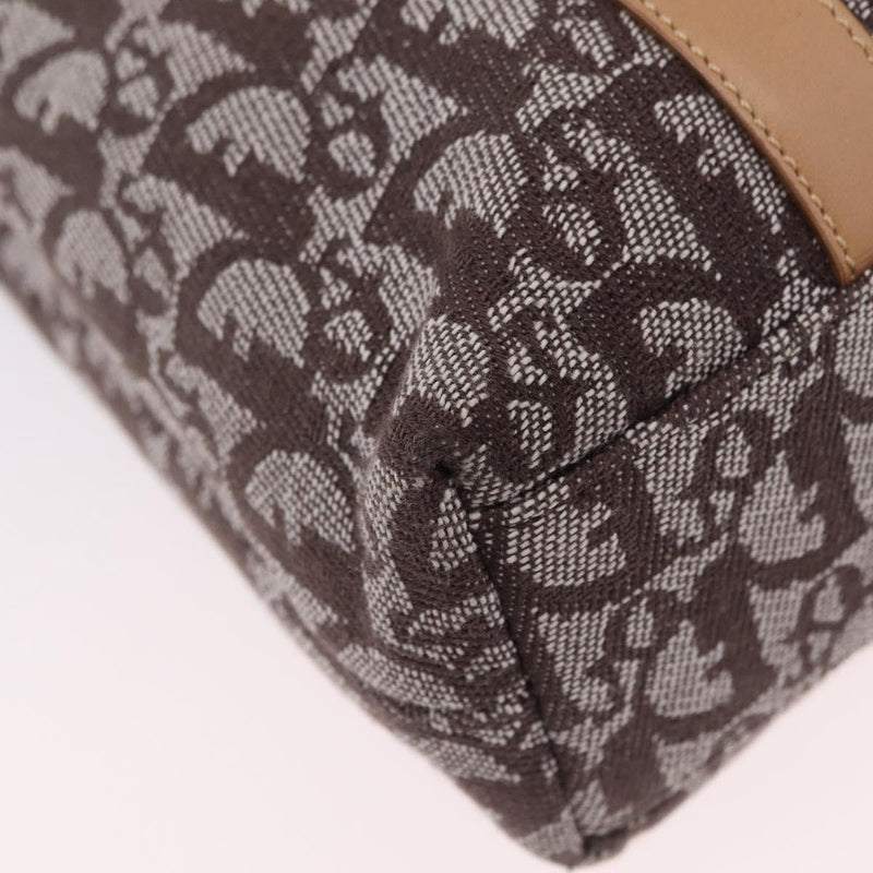 Christian Dior Vintage Open Diorissimo Canvas Brown Bag