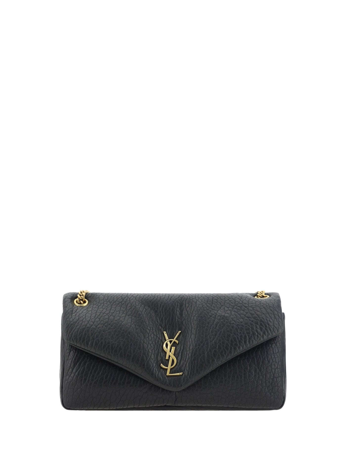 Saint Laurent Calypso Shoulder Bag — Black Lamb Ovis Aries