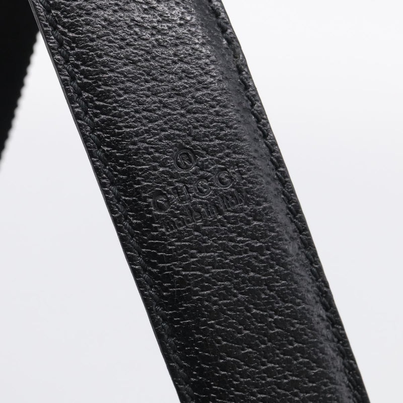 Gucci Front Zip Messenger Canvas And Leather Black