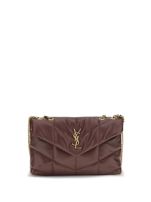 Saint Laurent Puffer Toy Shoulder Bag — Brown Lamb Ovis Aries
