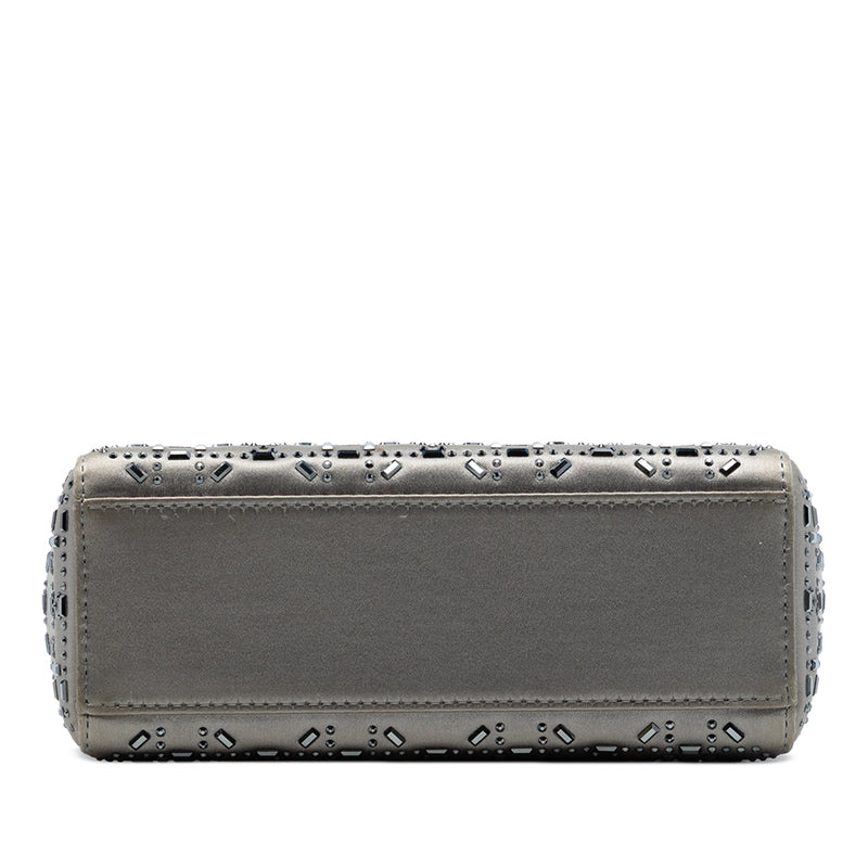 Mini Satin Cannage Crystal Embellished Lady Dior - Image 3