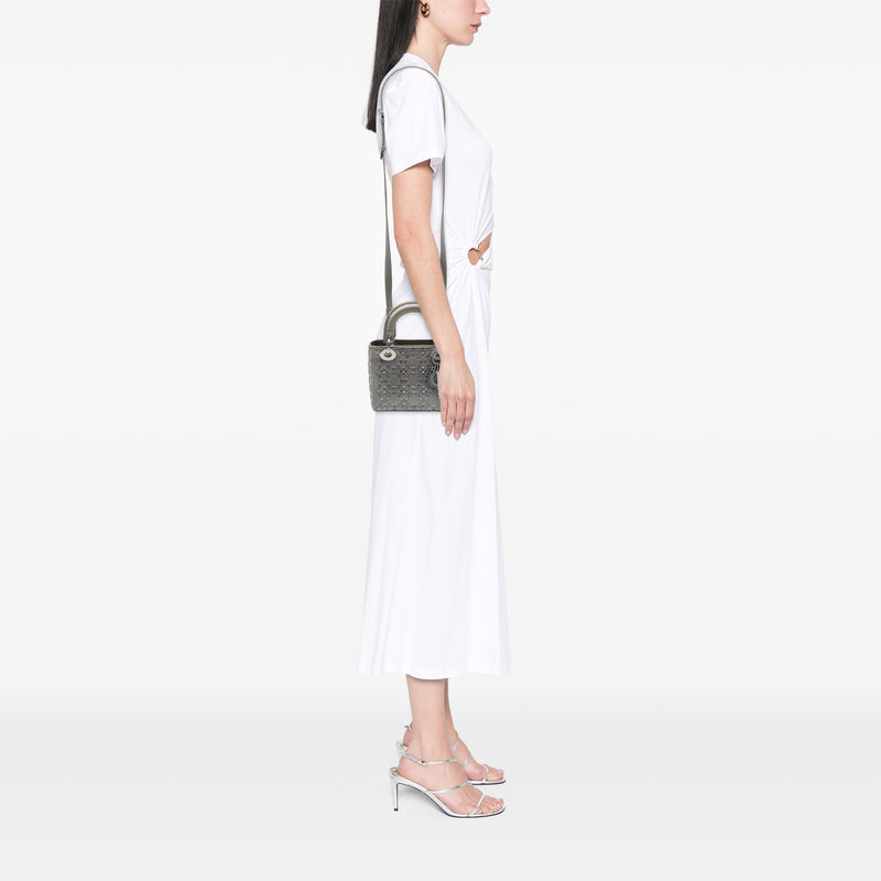 Mini Satin Cannage Crystal Embellished Lady Dior - Image 6