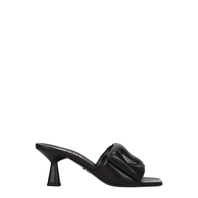 Black Leather Platform Sandals
