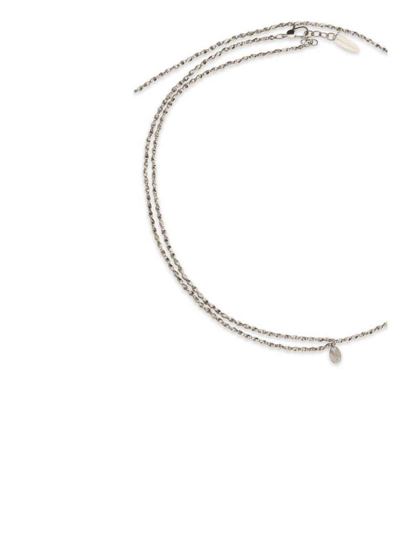 Brunello Cucinelli Double-Wrap Chain Necklace — Silver Metal Necklaces