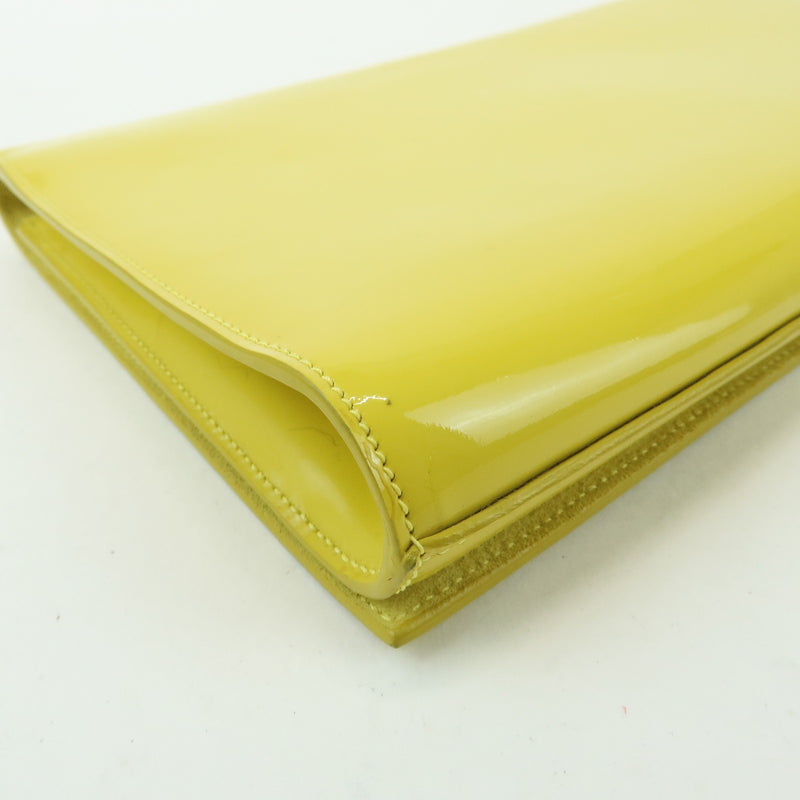 Saint Laurent Belle De Jour Clutch Patent Yellow Patent_leather