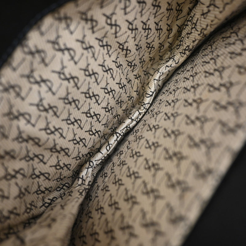 Saint Laurent Vintage Shoulder Bag Leather Black