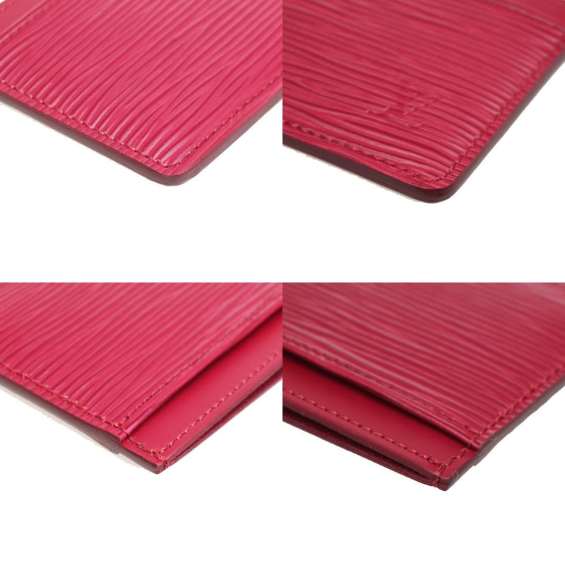 Louis Vuitton Porte Cartes Simple Card Holder Epi Leather Red Accessory