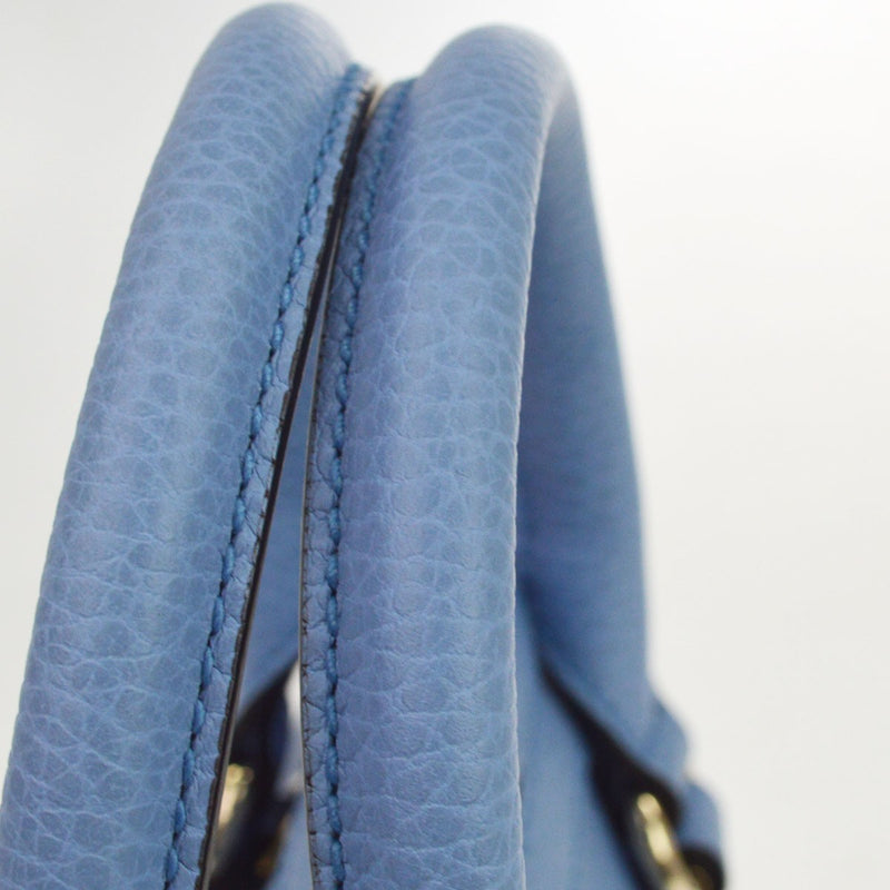 Gucci Interlocking Top Handle Leather Blue Bag