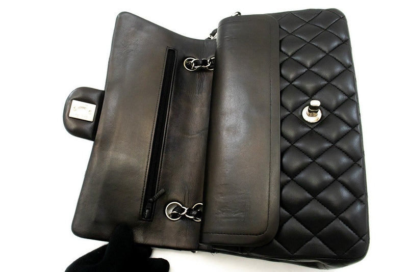 Chanel Classic Double Flap Quilted Lambskin Black Leather Bag