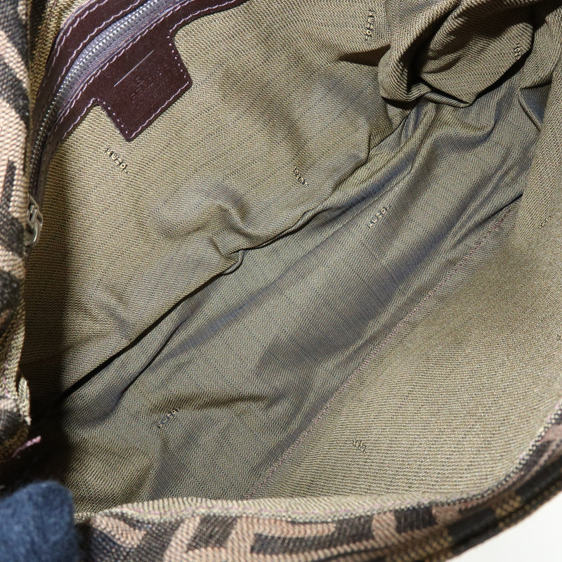 Fendi Mamma Baguette Monogram Canvas Brown Bag